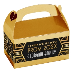 Personalized 1920s PROM Gold Favour Boxes 12pk