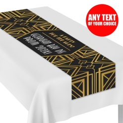 Roaring 20s PERSONALIZED Vinyl 5ft PROM Table Runner