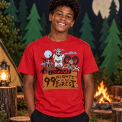 Roblox 99 Nights I Survived Red T-shirt