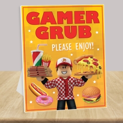 Roblox Food Station Easel Display Sign