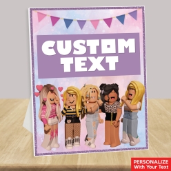 Roblox Girl Custom Text Easel Display Sign