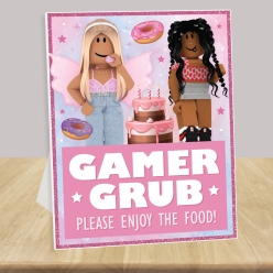 Roblox Girl Food Station Easel Display Sign