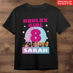 55% OFF: Roblox Pink Personalized Black T-shirt