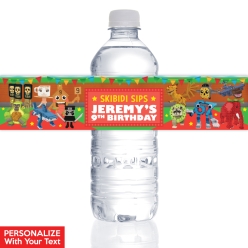 Roblox Steal A Brainrot PERSONALIZED Bottle Labels - 10 PK