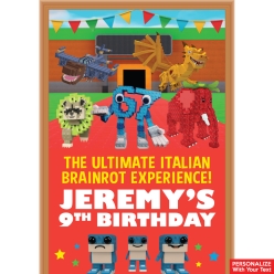 Roblox Steal A Brainrot PERSONALIZED Vinyl Door Sign