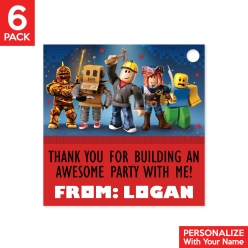 Roblox Personalized Thank You Tags - 6 Pk