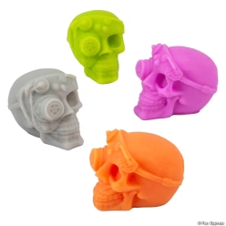 Halloween Robot Skull Mochi Squishies-12Pk