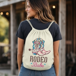 Rodeo Babe Drawstring Backpack