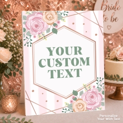 Rose Gold Blooms Custom Text 14