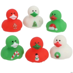 Christmas Icon Rubber Ducks-24Pk