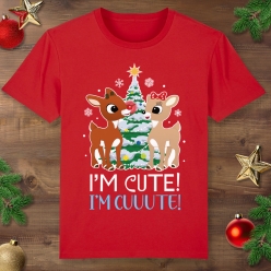Rudolph I'm Cute Red T-shirt