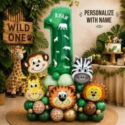 Safari 1st Airfill Personalized Balloon Column Kit