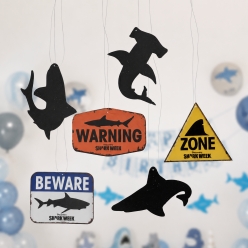 Discovery Shark Week Hanging Decorations - 6 PK