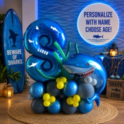 Shark 6 FT Airfill Personalized Balloon Column