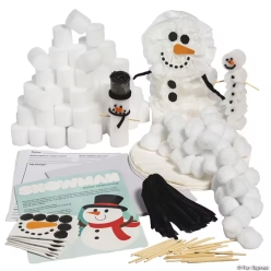 STEM Snowman Building Challenge Craft Kit-12Pk