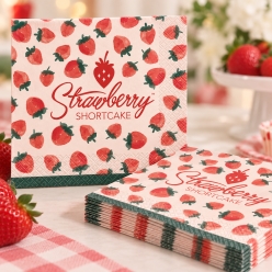 Strawberry Shortcake Dinner Napkins - 16 PK