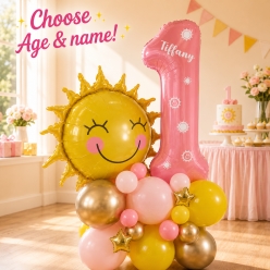 Sunshine 6 FT Airfill Personalized Balloon Column Kit