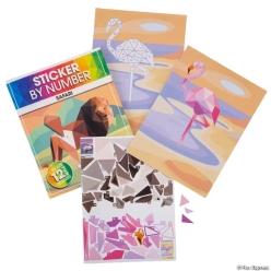 Safari Animals Sticker-By-Number Book