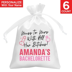 Same Penis Forever PERSONALIZED Satin Bags 6pk