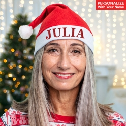 Personalized Felt Santa Hat- Adult Size
