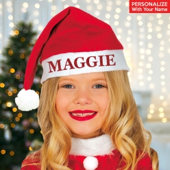 Personalized Felt Santa Hat- Child Size