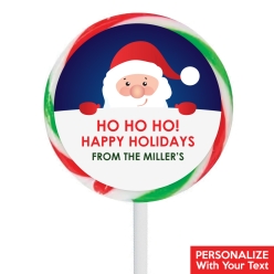 Christmas Santa PERSONALIZED Lollipops - 12 Pk