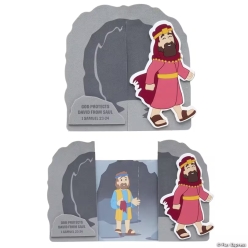 Religious David Hides from Saul Expanding Craft Kit-12Pk