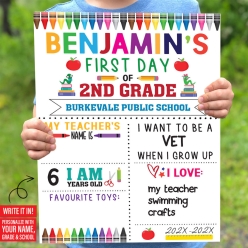 School Colourful PERSONALIZED Vertical 24