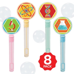 *Science Bubble Bottles w/Wands - 8 PACK