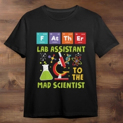 55% OFF: Science Father Black T-shirt