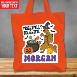 Premium XL Custom Scooby Doo Trick or Treat Orange Bag