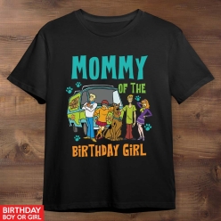 Scooby Doo Birthday Mom Black T-shirt