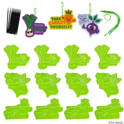 Garden Gang Vegetable Scratch 'N Reveal Ornaments-24Pk