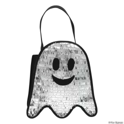 Halloween Medium Sequin Ghost Nonwoven Tote Bag
