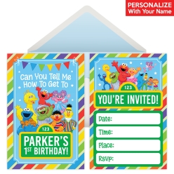Sesame Street 1st PERSONALIZED Invitations - 8 Pk