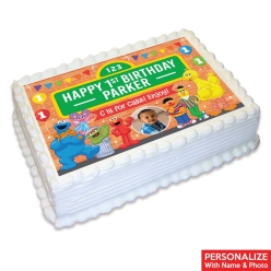 Sesame Street 1st Photo Personalizable Edible Icing