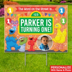 34% OFF: Sesame Street 1st Photo PERSONALIZED Yard Sign