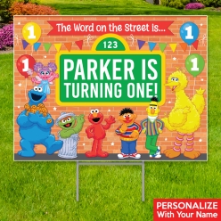 34% OFF: Sesame Street 1st PERSONALIZED Large Yard Sign