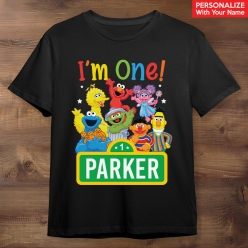 55% OFF: Sesame Street I'm One Personalized Black Tshirt