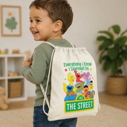 Sesame Street Learned Drawstring Backpack