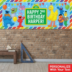 Sesame Street PERSONALIZED Giant Vinyl Keepsake Banner