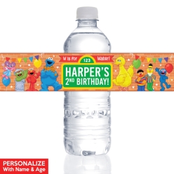 Sesame Street PERSONALIZED VINYL Bottle Labels - 10 PK