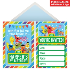 Sesame Street PERSONALIZED Invitations - 8 Pk