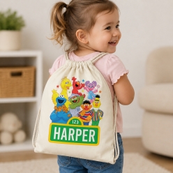 Sesame Street PERSONALIZED Drawstring Backpack