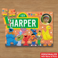 Personalized 30pc Sesame Street Puzzle Name & Photo