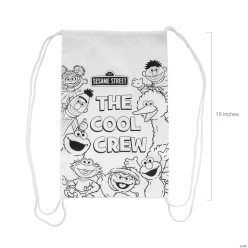 Sesame Street CYO Canvas Drawstring Bags-12Pk