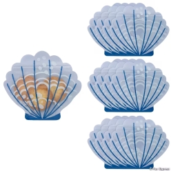 Coastal Sea Shell Favour Bags-12Pk