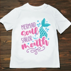 55% OFF: Mermaid Soul Sailor Mouth T-shirt- Choose Size