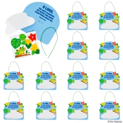 Rainforest VBS Reflective Pond Sign Craft Kit-12Pk