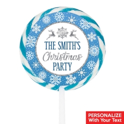 Silver Snowflake PERSONALIZED Lollipops - 12 Pk